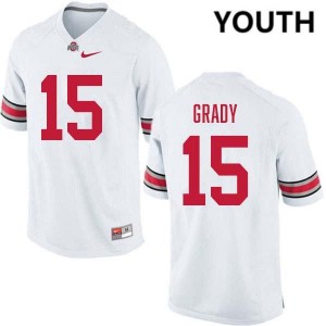#15 Zion Grady Ohio State White Youth Jersey 2025 Football 369917-233
