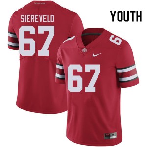 #67 Austin Siereveld The Fighting Buckeyes Red Youth Jersey Replica Football 140400-355