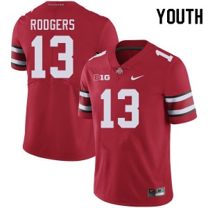 #13 Bryson Rodgers Buckeye Nation Red Youth Jersey 2025-26 Football 896984-180