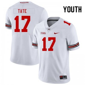 #17 Carnell Tate The Ohio State White Youth Jersey 2025 Football 138244-375
