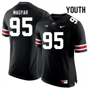 #95 Casey Magyar The Fighting Buckeyes Black Youth Jersey Player Football 858615-788