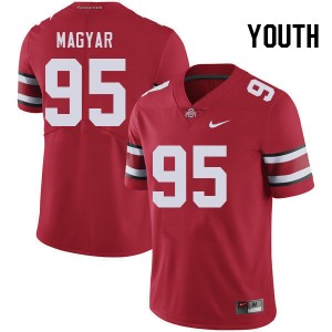#95 Casey Magyar OSU Buckeyes Red Youth Jersey Official Football 361987-373