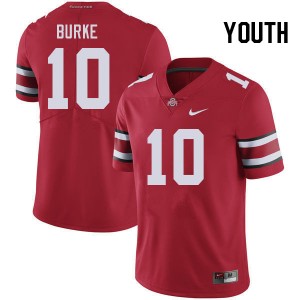 #10 Denzel Burke Buckeye Nation Red Youth Jersey Limited Football 788712-899