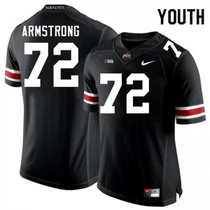 #72 Deontae Armstrong Buckeye Nation Black Youth Jersey University Football 859842-743