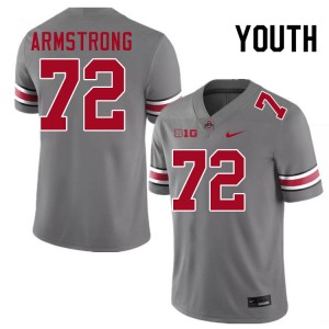 #72 Deontae Armstrong Ohio State Grey Youth Jersey 2025 Football 326879-923