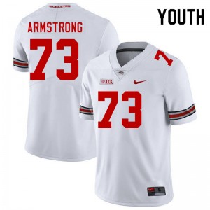 #73 Devontae Armstrong Ohio State Buckeyes White Youth Jersey Limited Football 295631-240