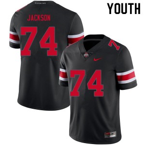 #74 Donovan Jackson Ohio State Buckeyes Blackout Youth Jersey 2025-26 Football 245206-761