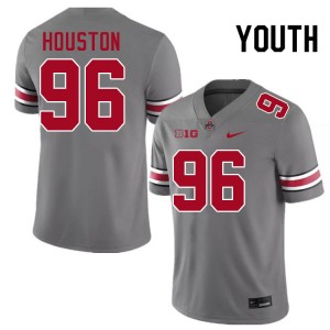 #96 Eddrick Houston Ohio State Buckeyes Grey Youth Jersey 2025-26 Football 445341-881