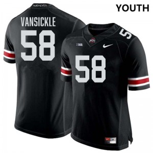 #58 Gabe VanSickle The Fighting Buckeyes Black Youth Jersey Stitched Football 871917-271