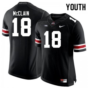#18 Jaylen McClain OSU Buckeyes Black Youth Jersey Official Football 314494-956
