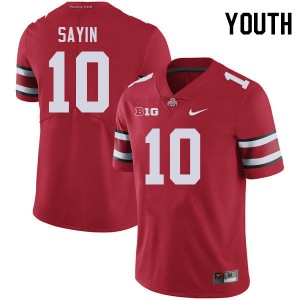 #10 Julian Sayin Buckeye Nation Red Youth Jersey Game Football 877668-573