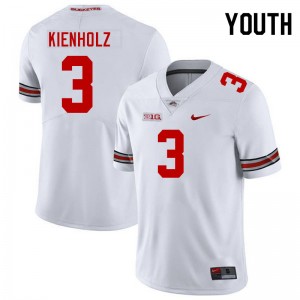 #3 Lincoln Kienholz Go Bucks White Youth Jersey Limited Football 956027-101