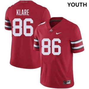 #86 Max Klare The Fighting Buckeyes Red Youth Jersey Limited Football 556761-283