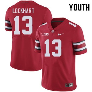 #13 Miles Lockhart Ohio State Buckeyes Red Youth Jersey Alumni Football 688731-989