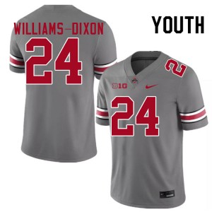 #24 Sam Williams-Dixon OSU Grey Youth Jersey Stitched Football 957880-477
