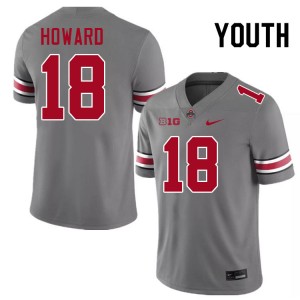 #18 Will Howard Go Bucks Grey Youth Jersey 2025-26 Football 734892-801