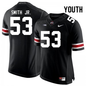#53 Will Smith Jr. Ohio State Buckeyes Black Youth Jersey NCAA Football 280643-641