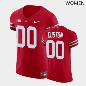 #00 Custom Go Bucks Scarlet Women's Jersey Alumni Football 689395-881