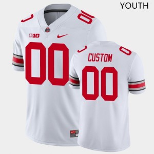 #00 Custom Buckeye Nation White Youth Jersey Game Football 839582-851